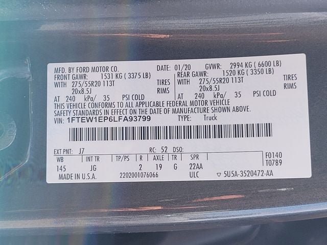 2020 Ford F-150 XL