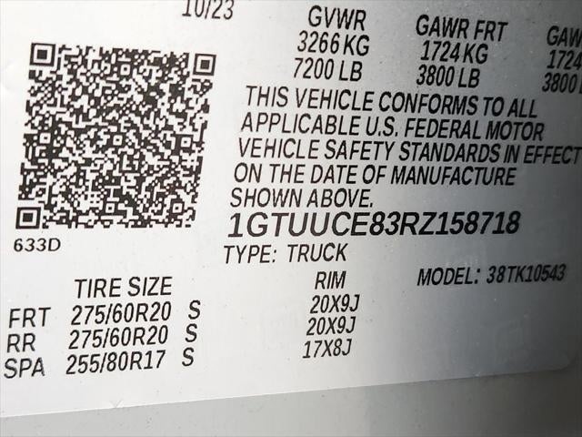 2024 GMC Sierra 1500 4WD Crew Cab Short Box Elevation with 3SB