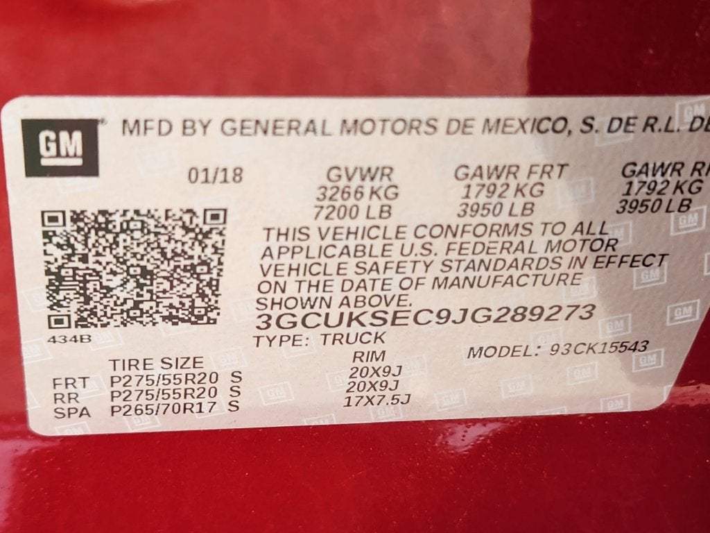 2018 Chevrolet Silverado 1500 LTZ 1LZ