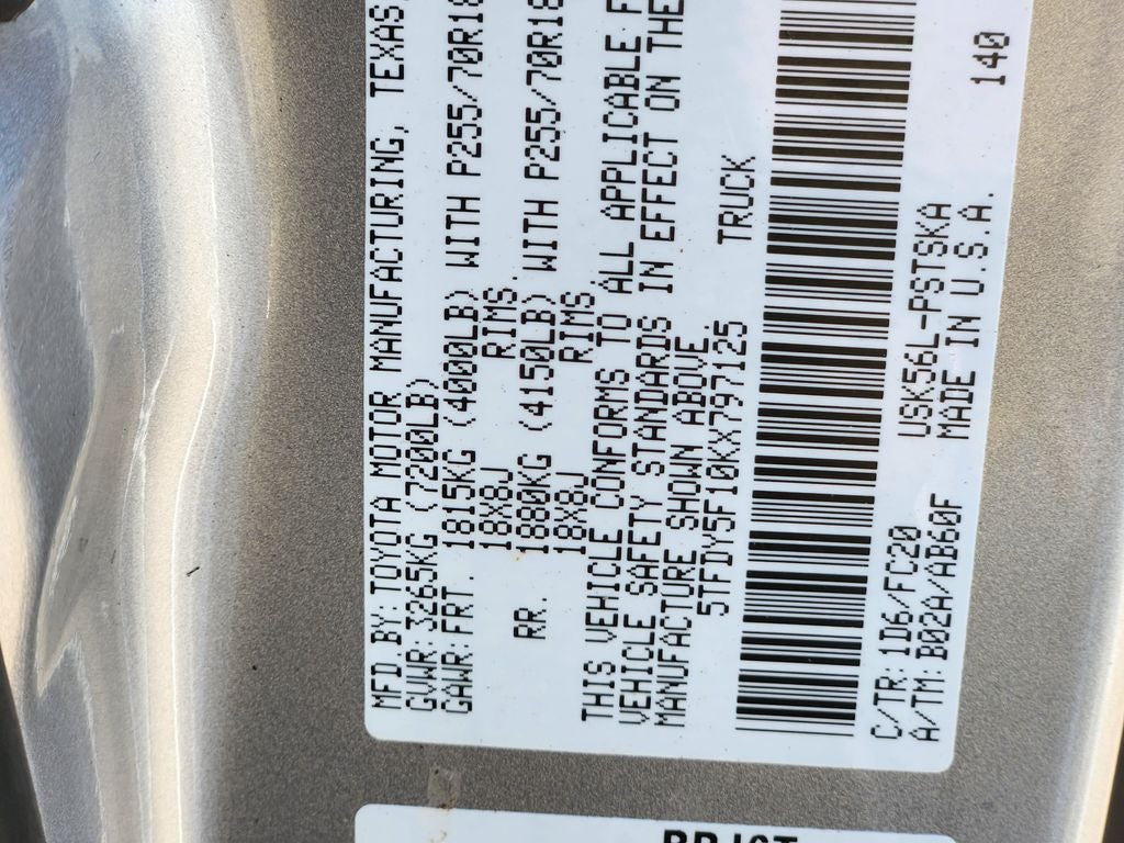 2019 Toyota Tundra SR5 5.7L V8