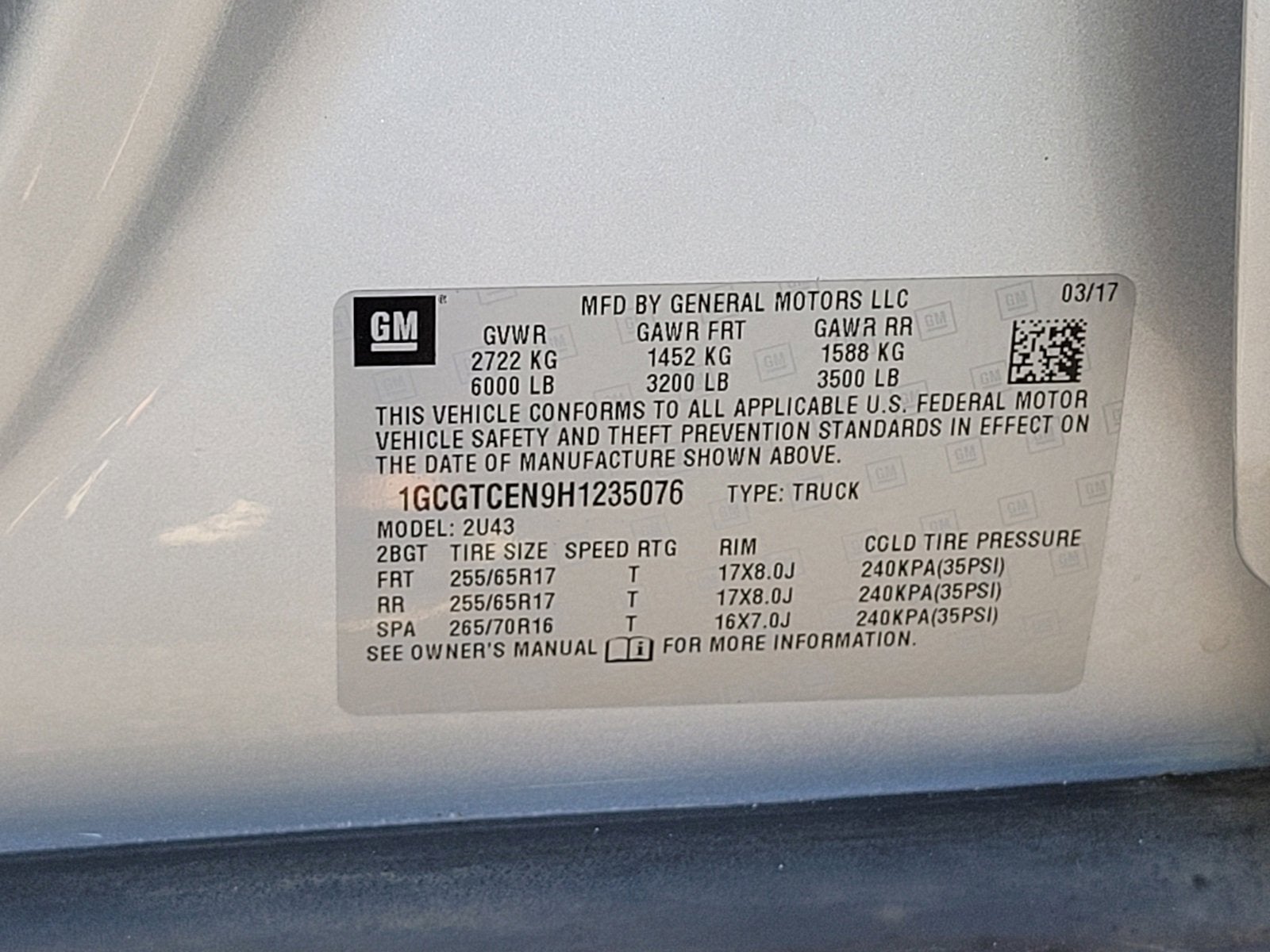 2017 Chevrolet Colorado 4WD LT