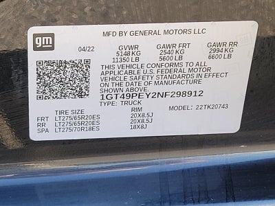 2022 GMC Sierra 2500 HD AT4