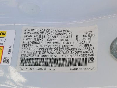 2022 Honda Civic Sedan Touring