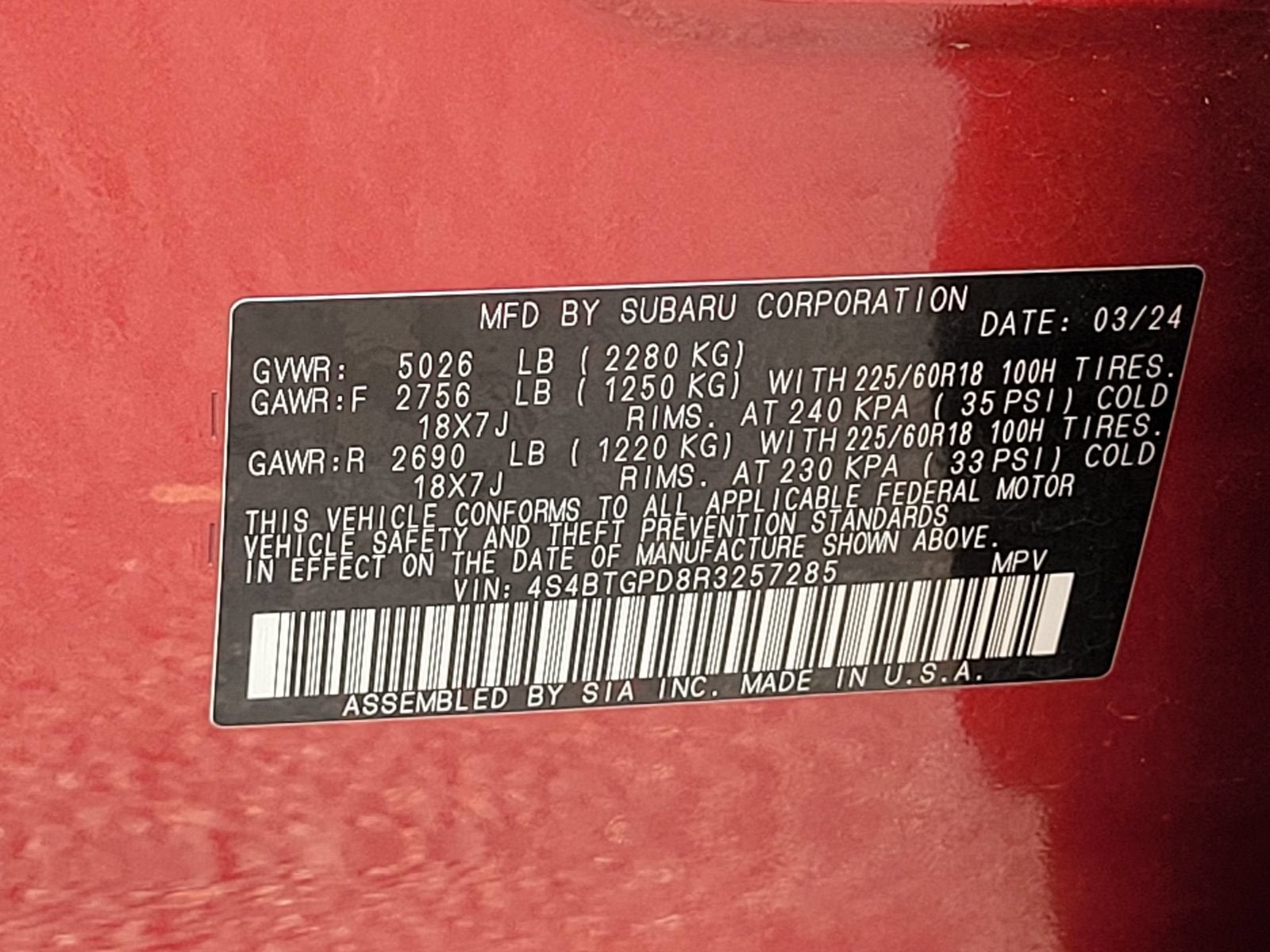 2024 Subaru Outback Touring XT