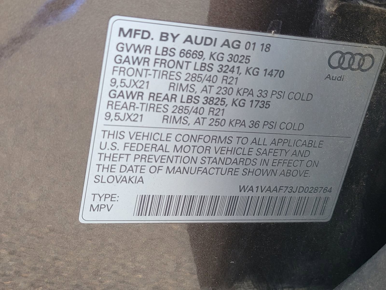 2018 Audi Q7 Prestige