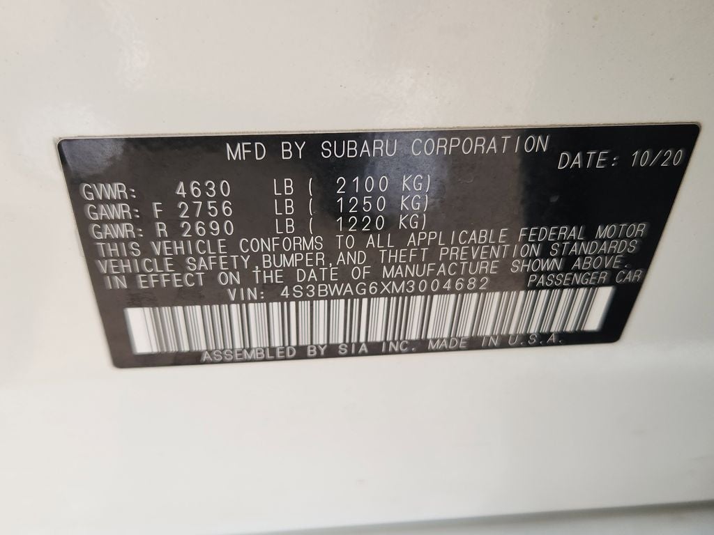 2021 Subaru Legacy Sport