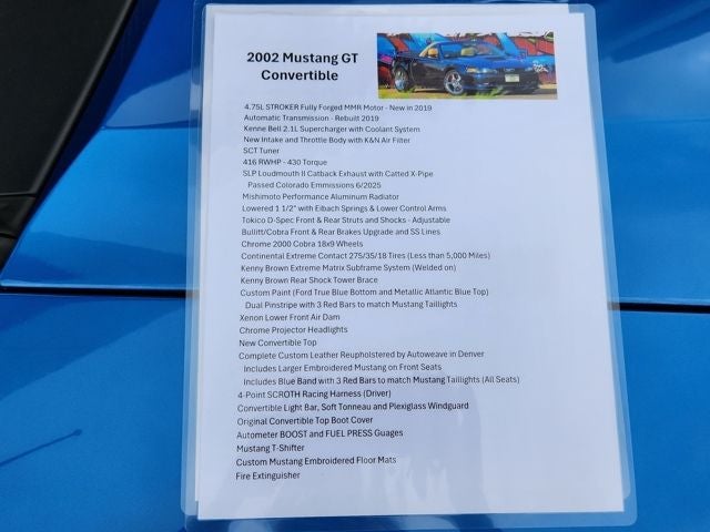 2002 Ford Mustang GT SUPER CHARGED