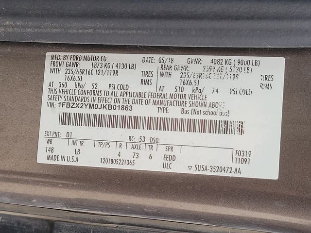 2018 Ford Transit-350 XLT 12 passenger