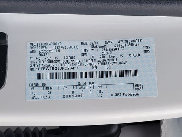 2018 Ford F-150 Platinum