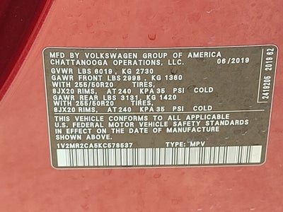 2019 Volkswagen Atlas SEL 4Motion