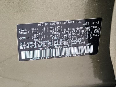 2021 Subaru Outback Touring XT