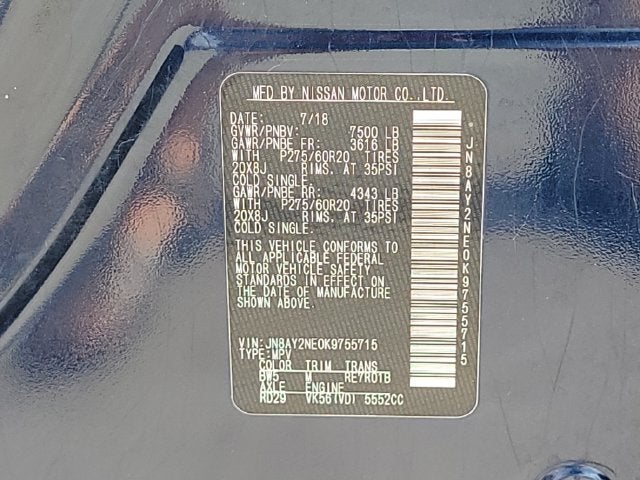 2019 Nissan Armada Platinum