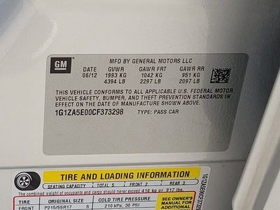 2012 Chevrolet Malibu LS 1FL