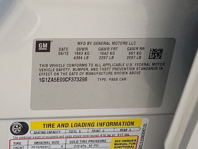 2012 Chevrolet Malibu LS 1FL