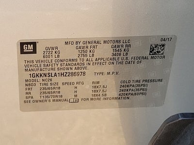 2017 GMC Acadia SLE-2