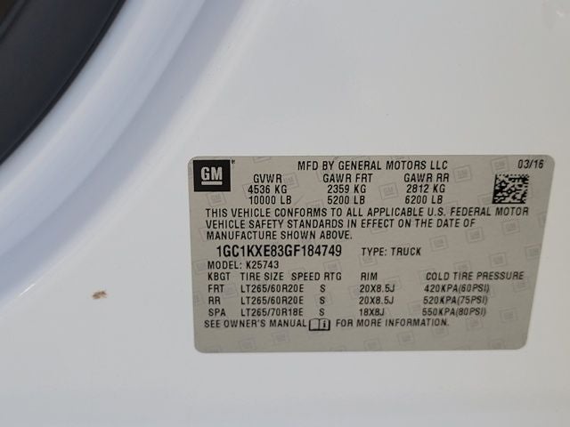 2016 Chevrolet Silverado 2500HD High Country