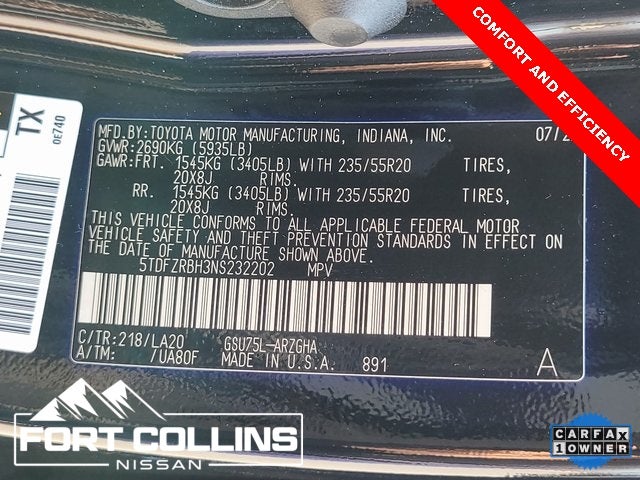 2022 Toyota Highlander Platinum