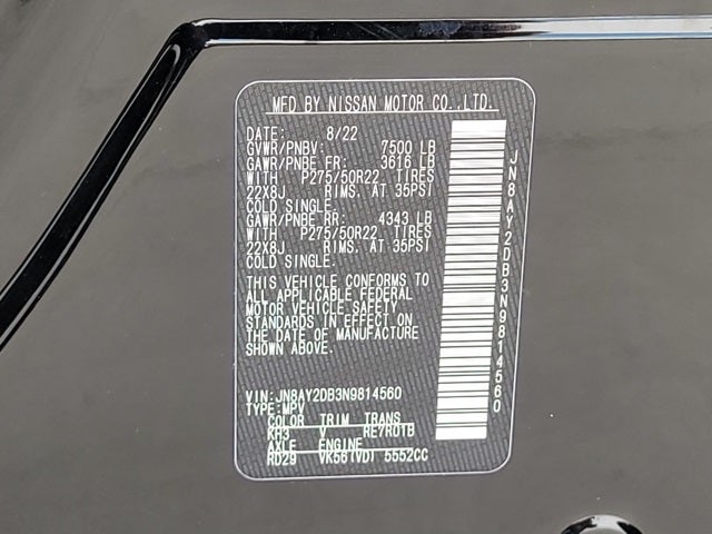 2022 Nissan Armada Platinum